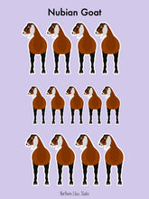 Load image into Gallery viewer, Nubian Goat vinyl sticker sheet