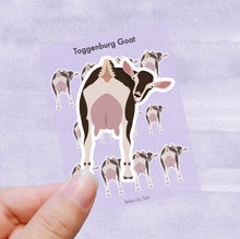 Load image into Gallery viewer, Toggenburg Goat vinyl sticker sheet
