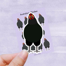 Load image into Gallery viewer, Australorp chicken vinyl sticker sheet