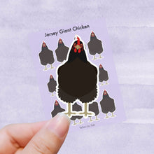 Load image into Gallery viewer, Jersey Giant chicken vinyl sticker sheet