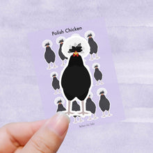 Load image into Gallery viewer, Polish chicken vinyl sticker sheet