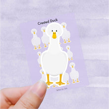 Load image into Gallery viewer, Crested duck vinyl sticker sheet