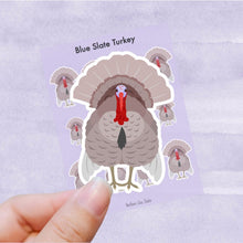 Load image into Gallery viewer, Blue Slate Turkey vinyl sticker sheet