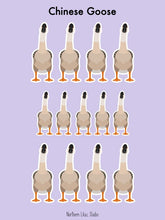 Load image into Gallery viewer, Chinese Goose vinyl sticker sheet