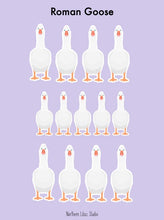 Load image into Gallery viewer, Roman Goose vinyl sticker sheet
