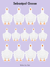 Load image into Gallery viewer, Sebastopol Goose vinyl sticker sheet