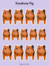 Load image into Gallery viewer, Kunekune Pig vinyl sticker sheet