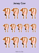 Load image into Gallery viewer, Jersey Cow vinyl sticker sheet