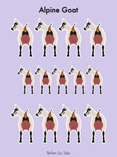 Load image into Gallery viewer, Alpine Goat vinyl sticker sheet