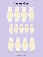 Load image into Gallery viewer, Angora Goat vinyl sticker sheet