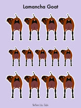 Load image into Gallery viewer, Lamancha Goat vinyl sticker sheet