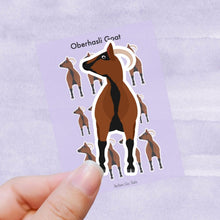 Load image into Gallery viewer, Oberhasli Goat vinyl sticker sheet