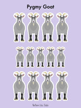 Load image into Gallery viewer, Pygmy Goat vinyl sticker sheet