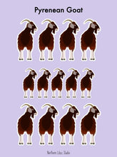Load image into Gallery viewer, Pyrenean Goat vinyl sticker sheet