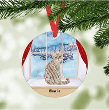 Load image into Gallery viewer, American Shorthair Cat ornament personalized