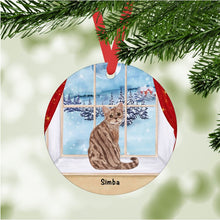 Load image into Gallery viewer, American Shorthair Cat ornament personalized