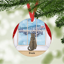 Load image into Gallery viewer, Domestic Shorthair Cat ornament personalized