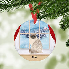 Load image into Gallery viewer, Ragdoll Cat ornament personalized