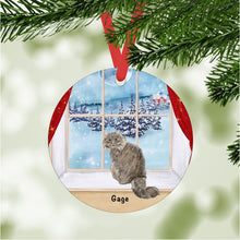 Load image into Gallery viewer, Siberian Cat ornament personalized