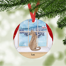Load image into Gallery viewer, Abyssinian Cat ornament personalized