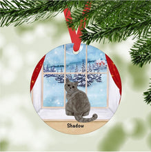 Load image into Gallery viewer, British Shorthair Cat ornament personalized