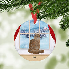 Load image into Gallery viewer, Norwegian Forest Cat ornament personalized