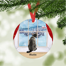 Load image into Gallery viewer, Siamese Cat ornament personalized