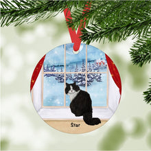 Load image into Gallery viewer, Siberian Cat ornament personalized