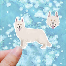 Load image into Gallery viewer, White Swiss Shepherd Vinyl Sticker Set