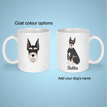 Load image into Gallery viewer, Giant Schnauzer (cropped ears) 11 oz mug personalized