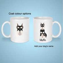 Load image into Gallery viewer, Miniature Schnauzer (cropped ears) 11 oz mug personalized