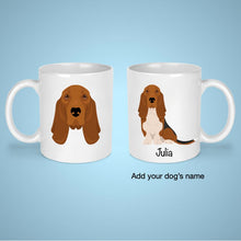 Load image into Gallery viewer, Basset Hound 11 oz mug personalized