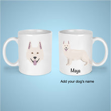 Load image into Gallery viewer, White Swiss Shepherd 11 oz mug personalized