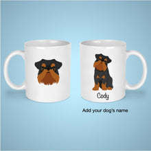Load image into Gallery viewer, Brussels Griffon (docked tail) 11 oz mug personalized