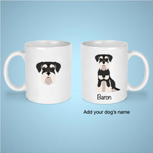 Load image into Gallery viewer, Miniature Schnauzer (natural ears) 11 oz mug personalized