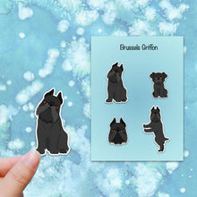 Load image into Gallery viewer, Brussels Griffon (cropped) Vinyl Sticker Set