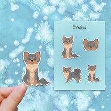 Load image into Gallery viewer, Chihuahua (longhair) Vinyl Sticker Set
