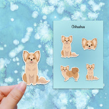 Load image into Gallery viewer, Chihuahua (longhair) Vinyl Sticker Set