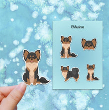 Load image into Gallery viewer, Chihuahua (longhair) Vinyl Sticker Set