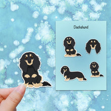 Load image into Gallery viewer, Dachshund (longhair) Vinyl Sticker Set