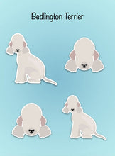 Load image into Gallery viewer, Bedlington Terrier Vinyl Sticker Set