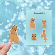 Load image into Gallery viewer, Brussels Griffon (cropped) Vinyl Sticker Set