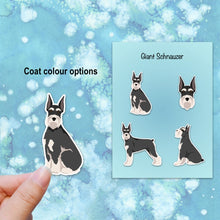 Load image into Gallery viewer, Giant Schnauzer (cropped and docked) Vinyl Sticker Set