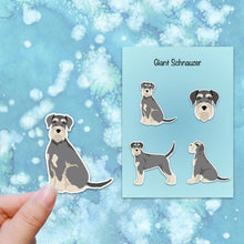 Load image into Gallery viewer, Giant Schnauzer (natural) Vinyl Sticker Set
