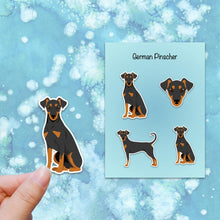 Load image into Gallery viewer, German Pinscher (natural) Vinyl Sticker Set