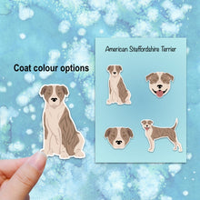 Load image into Gallery viewer, American Staffordshire Terrier (natural ears) Vinyl Sticker Set