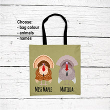 Load image into Gallery viewer, Turkey Lover's Tote Bag personalized