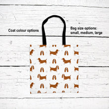 Load image into Gallery viewer, Basset Hound pattern tote bag
