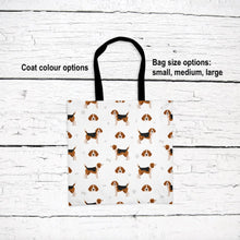 Load image into Gallery viewer, Beagle pattern tote bag