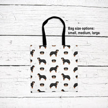 Load image into Gallery viewer, Bernese Mountain Dog pattern tote bag